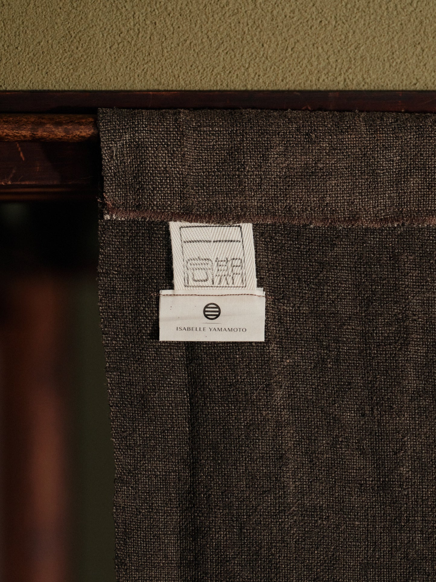 Isabelle Yamamoto | Vintage Hemp Noren | Cacao Brown